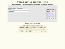 Tablet Screenshot of dispatch.teleportlogistics.com